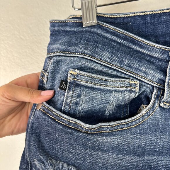 Judy Blue Boyfriend Fit Distressed Jeans 18 Stretch High Rise Casual Pull On - Picture 7 of 9